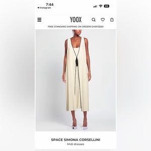 SPACE SIMONA CORSELLINI MIDI silk Dress Sofia Richie dupe